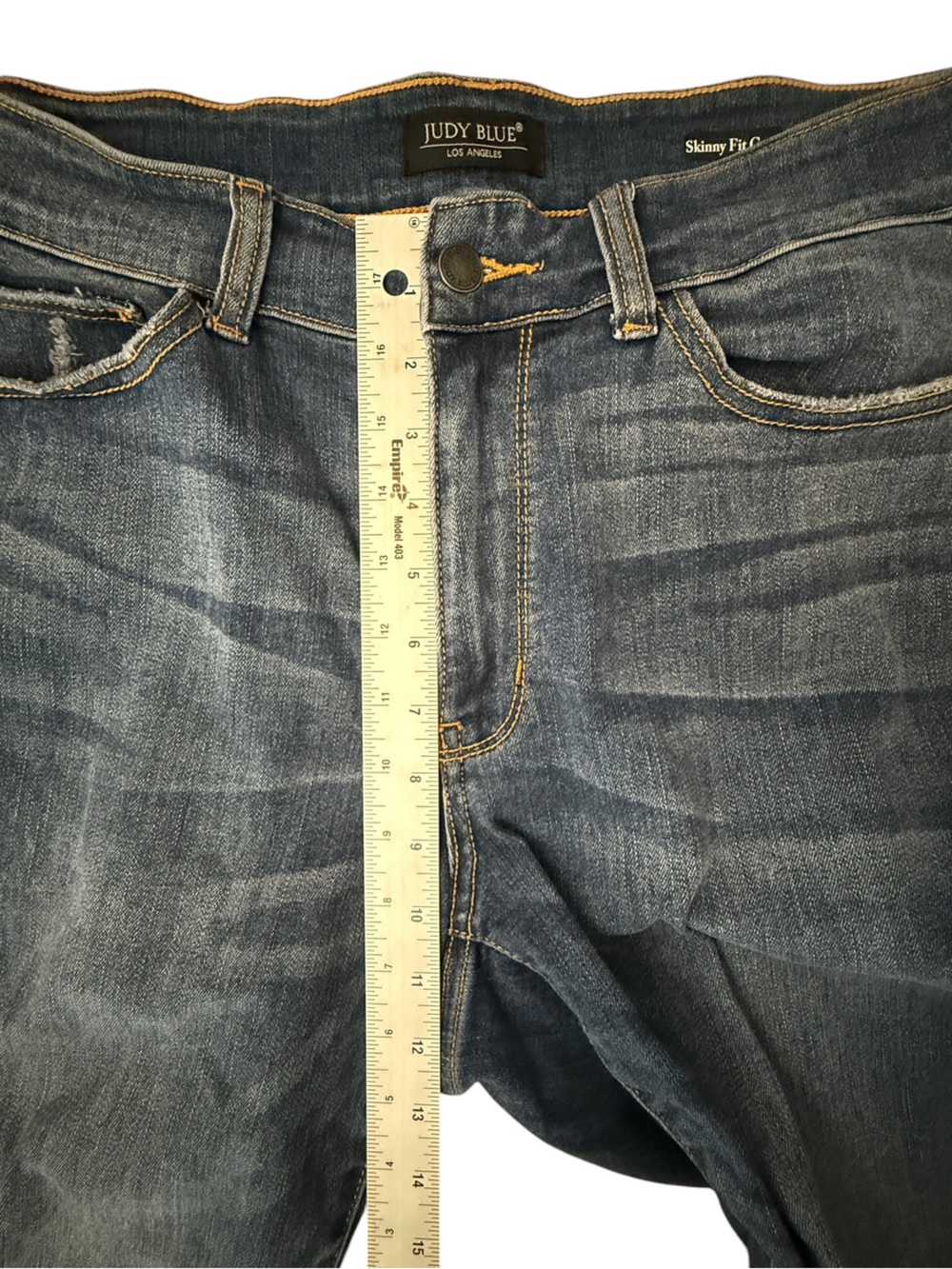 Judy Blue Skinny Fit Capri Jeans Women’s 16W Distressed Raw Hem Style JB82250 - Picture 10 of 12